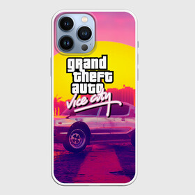 Чехол для iPhone 13 Pro Max с принтом GTA Vice city в Кировске,  |  | Тематика изображения на принте: game | gta | gta 5 | gta inline | gta rp | gta sa | gta samp | gta v | gta vice city | los santos | news | rockstar game | vice city | гта | гта 5 | гта вайс сити | гта са | девушкам | игра | лос сантос | мальчикам | самп