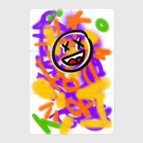 Магнитный плакат 2Х3 с принтом Граффити смайлик в Кировске, Полимерный материал с магнитным слоем | 6 деталей размером 9*9 см | emoji | граффити | краска | разноцветная | смайл | смайлик | улыбка | урбан | эмоции | яркая