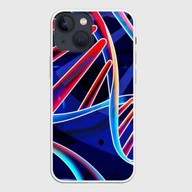 Чехол для iPhone 13 mini с принтом ДНК в Кировске,  |  | abstract | abstraction | geometry | psy | абстракция | геометрия | днк | краски | молекулы | неоновые | психоделика