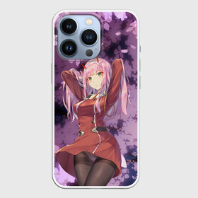 Чехол для iPhone 13 Pro с принтом Darling art flowers в Кировске,  |  | Тематика изображения на принте: 02 | anime | darling | darling in the franxx | franx | franxx | zero 02 two | zero two | zero02two | аниме | во франксе | дарлинг во франксе | зеро ту | любимый во франксе | манга | милый | франкс | франксе