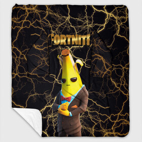 Плед с рукавами с принтом Peely Fortnite в Кировске, 100% полиэстер | Закругленные углы, все края обработаны. Ткань не мнется и не растягивается. Размер 170*145 | Тематика изображения на принте: banan | banana | banana peely | chapter 2 | fortnite | fortnite 2 | fortnitemare | peely | peely fortnite | банан | банан из фортнайт | лого фортнайт | пиили | пилли | фортнайт | фортнайт 2 | фортнайт вторая глава | фортнайт глава 2