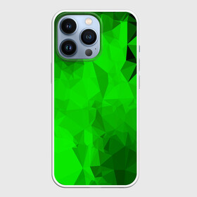 Чехол для iPhone 13 Pro с принтом GREEN в Кировске,  |  | Тематика изображения на принте: abstract | abstraction | color | fractal | geometry | paitnt | polygon | polygonal | psy | абстракция | геометрия | краски | неоновые | полигоны | психоделика | фрактал