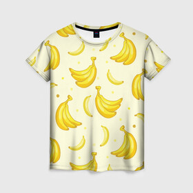 Женская футболка 3D с принтом Банана в Кировске, 100% полиэфир ( синтетическое хлопкоподобное полотно) | прямой крой, круглый вырез горловины, длина до линии бедер | pattern | textures | tnt | абстракция | бананабум | бананы | ветки | взрыв | геометрия | градиент | дождь | заливка | обезьяна | паттерны | пиксели | пикси | продукты | текстура | текстуры | тнт | фигуры | фон
