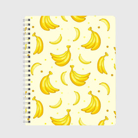 Тетрадь с принтом Банана в Кировске, 100% бумага | 48 листов, плотность листов — 60 г/м2, плотность картонной обложки — 250 г/м2. Листы скреплены сбоку удобной пружинной спиралью. Уголки страниц и обложки скругленные. Цвет линий — светло-серый
 | Тематика изображения на принте: pattern | textures | tnt | абстракция | бананабум | бананы | ветки | взрыв | геометрия | градиент | дождь | заливка | обезьяна | паттерны | пиксели | пикси | продукты | текстура | текстуры | тнт | фигуры | фон
