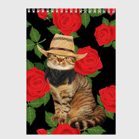 Скетчбук с принтом Мачо Котик Ковбой в Кировске, 100% бумага
 | 48 листов, плотность листов — 100 г/м2, плотность картонной обложки — 250 г/м2. Листы скреплены сверху удобной пружинной спиралью | cat | cats | kitten | mem | memes | rose | roses | глаза | глазки | киска | кот | котёнок | котик | котики | котэ | котята | кошак | кошка | кошки | красивая | мем | мемчики | милая | прикольная | роза | розы | светлая | темная