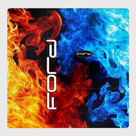 Магнитный плакат 3Х3 с принтом FORD в Кировске, Полимерный материал с магнитным слоем | 9 деталей размером 9*9 см | ford | авто | автомобиль | битва огней | логотип | марка | машина | надпись | огонь | текстура | форд