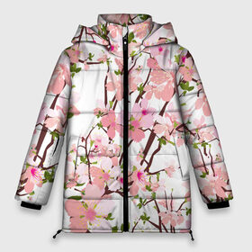 Женская зимняя куртка 3D с принтом Сакура Sakura в Кировске, верх — 100% полиэстер; подкладка — 100% полиэстер; утеплитель — 100% полиэстер | длина ниже бедра, силуэт Оверсайз. Есть воротник-стойка, отстегивающийся капюшон и ветрозащитная планка. 

Боковые карманы с листочкой на кнопках и внутренний карман на молнии | flower | flowers | pink | rose | sakura | девочке | девушке | красивая | парню | подарок | прикольная | приятная | роза | розовая | сакура | текстура | цветок | цветочки | цветы