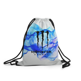 Рюкзак-мешок 3D с принтом MONSTER ENERGY в Кировске, 100% полиэстер | плотность ткани — 200 г/м2, размер — 35 х 45 см; лямки — толстые шнурки, застежка на шнуровке, без карманов и подкладки | adrenalin | energy monster | monster | monster energy | monstr | sport | адреналин | монстер | монстр | напиток | спорт | энергетик