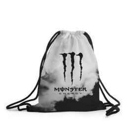 Рюкзак-мешок 3D с принтом MONSTER ENERGY в Кировске, 100% полиэстер | плотность ткани — 200 г/м2, размер — 35 х 45 см; лямки — толстые шнурки, застежка на шнуровке, без карманов и подкладки | adrenalin | energy monster | monster | monster energy | monstr | sport | адреналин | монстер | монстр | напиток | спорт | энергетик