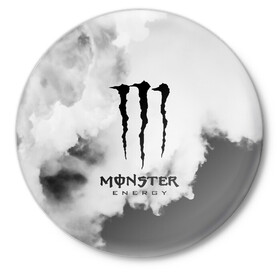 Значок с принтом MONSTER ENERGY в Кировске,  металл | круглая форма, металлическая застежка в виде булавки | adrenalin | energy monster | monster | monster energy | monstr | sport | адреналин | монстер | монстр | напиток | спорт | энергетик