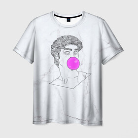 Мужская футболка 3D с принтом Bubble gum в Кировске, 100% полиэфир | прямой крой, круглый вырез горловины, длина до линии бедер | bubble gum | скульптура | статуя