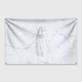 Флаг-баннер с принтом Афродита в Кировске, 100% полиэстер | размер 67 х 109 см, плотность ткани — 95 г/м2; по краям флага есть четыре люверса для крепления | афродита | скульптура | статуя