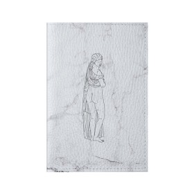 Обложка для паспорта матовая кожа с принтом Афродита в Кировске, натуральная матовая кожа | размер 19,3 х 13,7 см; прозрачные пластиковые крепления | афродита | скульптура | статуя
