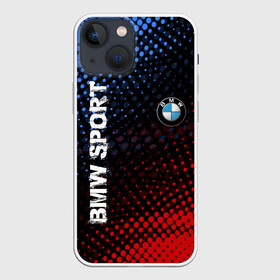 Чехол для iPhone 13 mini с принтом BMW SPORT в Кировске,  |  | bmw | авто | автомобиль | бмв | логотип | марка | машина | надпись | текстура