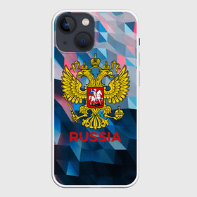 Чехол для iPhone 13 mini с принтом RUSSIA в Кировске,  |  | russia | russia sport | народный | народный стиль | отечество | патриот | роспись | россия | россия спорт | русский | спорт | триколор | узоры | флаг | я русский