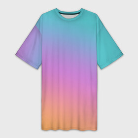 Платье-футболка 3D с принтом градиент в Кировске,  |  | gradient | summer | textures | tie dye | абстракт | градиент | лето | переход | радуга | тай дай | текстура | текстуры | хиппи | цвета