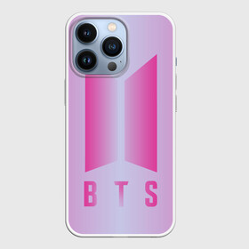 Чехол для iPhone 13 Pro с принтом BTS в Кировске,  |  | bts | bts logo | градиент | минимализм | музыкальная группа