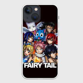 Чехол для iPhone 13 mini с принтом Fairy Tail  logo and heroes в Кировске,  |  | Тематика изображения на принте: fairy tail | аниме | анимэ | манга | мультфильм | персонаж | сказка | фаир таил | фаиру таил | фейри тейл | фильм | хвост феи