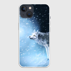 Чехол для iPhone 13 с принтом ВОЛК ЗИМА(D) в Кировске,  |  | wolf | волк | волки | волчица | животные | одинокий волк