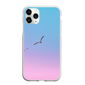 Чехол для iPhone 11 Pro матовый с принтом чайки птицы полет градиент в Кировске, Силикон |  | градиент | закат | минимализм | небо | полет | природа | просто | птицы | рассвет | чайки