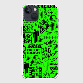 Чехол для iPhone 13 с принтом BILLIE EILISH | БИЛЛИ АЙЛИШ LOGOBOMBING в Кировске,  |  | be | billie | billie eilish | blohsh | ghoul | logobombing | билли | билли айлиш | биляш | логобомбинг