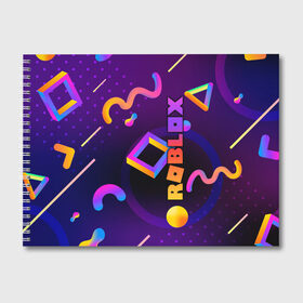 Альбом для рисования с принтом Roblox в Кировске, 100% бумага
 | матовая бумага, плотность 200 мг. | dynablocks | for kids | funny | roblox | robux | roleplay | белый | блоки | вселенная | герои | красный | кубики | роблокс | симулятор