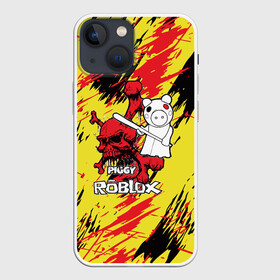 Чехол для iPhone 13 mini с принтом Свинка Пигги из Roblox в Кировске,  |  | pig | piggi | roblox | svinka | игра | пигги