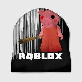 Шапка 3D с принтом Roblox piggy/Свинка Пигги. в Кировске, 100% полиэстер | универсальный размер, печать по всей поверхности изделия | game | gamer | logo | minecraft | piggi | roblox | simulator | игра | конструктор | лого | пигги | свинья | симулятор | строительство | фигура