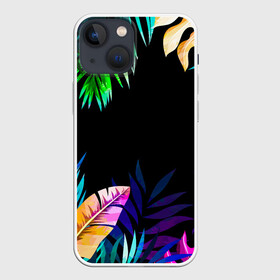 Чехол для iPhone 13 mini с принтом Тропическая Ночь в Кировске,  |  | nature | summer | азия | бали | бамбук | деревья | джунгли | жара | зелень | кусты | лес | летний | лето | листья | море | острова | отдых | отпуск | пальмы | папоротник | пляж | природа | растения | солнце