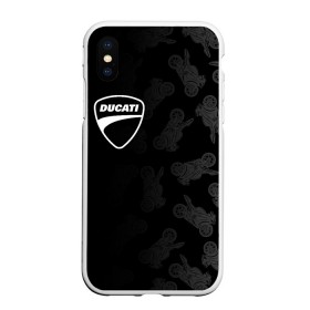 Чехол для iPhone XS Max матовый с принтом DUCATI [1] в Кировске, Силикон | Область печати: задняя сторона чехла, без боковых панелей | Тематика изображения на принте: ducati | moto | дукати | мото | мотоцикл