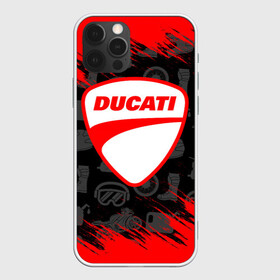 Чехол для iPhone 12 Pro с принтом DUCATI [2] в Кировске, силикон | область печати: задняя сторона чехла, без боковых панелей | ducati | moto | дукати | мото | мотоцикл