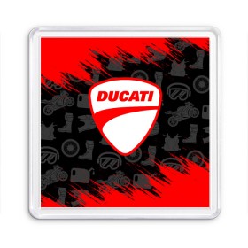 Магнит 55*55 с принтом DUCATI [2] в Кировске, Пластик | Размер: 65*65 мм; Размер печати: 55*55 мм | Тематика изображения на принте: ducati | moto | дукати | мото | мотоцикл