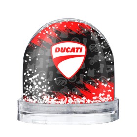 Снежный шар с принтом DUCATI [2] в Кировске, Пластик | Изображение внутри шара печатается на глянцевой фотобумаге с двух сторон | ducati | moto | дукати | мото | мотоцикл