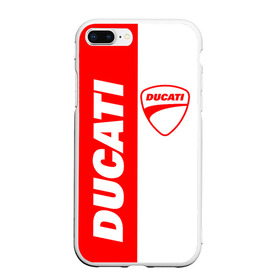 Чехол для iPhone 7/8 Plus матовый с принтом DUCATI [4] в Кировске, Силикон | Область печати: задняя сторона чехла, без боковых панелей | ducati | moto | дукати | мото | мотоцикл