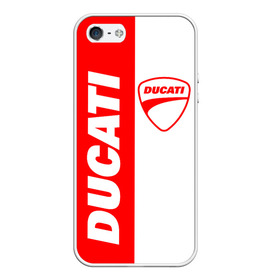 Чехол для iPhone 5/5S матовый с принтом DUCATI [4] в Кировске, Силикон | Область печати: задняя сторона чехла, без боковых панелей | ducati | moto | дукати | мото | мотоцикл