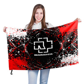 Флаг 3D с принтом RAMMSTEIN | РАМШТАЙН в Кировске, 100% полиэстер | плотность ткани — 95 г/м2, размер — 67 х 109 см. Принт наносится с одной стороны | lindemann | lm | rammstein | rock | кристиан лоренц | линдеманн | лм | музыка | рамштайн | рок | тилль линдеманн