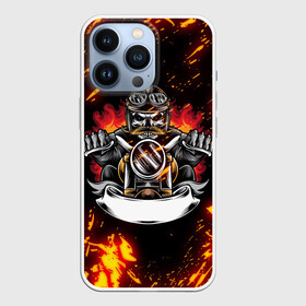 Чехол для iPhone 13 Pro с принтом FIRE BIKER | ОГНЕННЫЙ БАЙКЕР (Z) в Кировске,  |  | 2020 | auto | bike | fire biker | moto | motorcycle | sport | авто | автомобиль | автомобильные | байк | бренд | марка | машины | мото | мотоциклы | огненный байкер | спорт