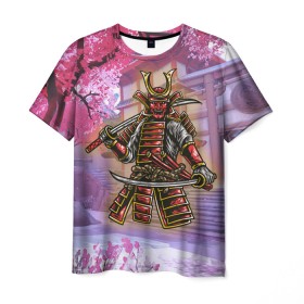 Мужская футболка 3D с принтом Самурай (Z) в Кировске, 100% полиэфир | прямой крой, круглый вырез горловины, длина до линии бедер | samurai | буке | воин | вояк | мононофу | мститель | мушя | ниндзя | сабурай | самурай | слуга | солдат | цувамоно