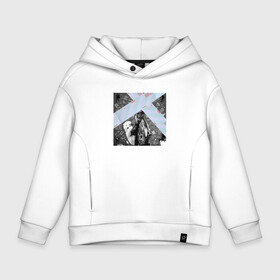 Детское худи Oversize хлопок с принтом LIL UZI VERT (LUV IS RAGE 2) в Кировске, френч-терри — 70% хлопок, 30% полиэстер. Мягкий теплый начес внутри —100% хлопок | боковые карманы, эластичные манжеты и нижняя кромка, капюшон на магнитной кнопке | lil | liluzivert | uzi | vert | верт | лил | лилузиверт | узи