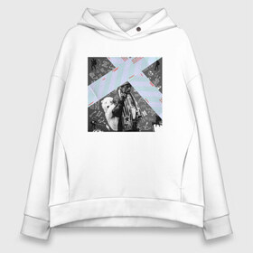 Женское худи Oversize хлопок с принтом LIL UZI VERT (LUV IS RAGE 2) в Кировске, френч-терри — 70% хлопок, 30% полиэстер. Мягкий теплый начес внутри —100% хлопок | боковые карманы, эластичные манжеты и нижняя кромка, капюшон на магнитной кнопке | lil | liluzivert | uzi | vert | верт | лил | лилузиверт | узи