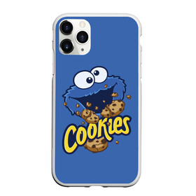 Чехол для iPhone 11 Pro Max матовый с принтом Cookies в Кировске, Силикон |  | cookie | cookiemonster | delicious | eat | monster | yummy | еда | коржик | куки | кукимонстр | монстр | печенье | сезам | сладости | улица | улицасезам