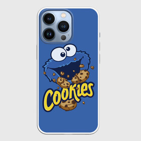 Чехол для iPhone 13 Pro с принтом Cookies в Кировске,  |  | cookie | cookiemonster | delicious | eat | monster | yummy | еда | коржик | куки | кукимонстр | монстр | печенье | сезам | сладости | улица | улицасезам