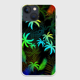 Чехол для iPhone 13 mini с принтом ПАЛЬМЫ   ТРОПИКИ в Кировске,  |  | flowers | hotline miami | neon | new retro wave | outrun | outrun electro | palmen | rainbow | retro | retrowave | summer | synth | synthwave | tropical | лето | неон | пальмы | радуга | растения | ретро | тропики | хотлайн майами | цветы