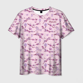 Мужская футболка 3D с принтом Mulan Flowers Pattern в Кировске, 100% полиэфир | прямой крой, круглый вырез горловины, длина до линии бедер | mulan | vdosadir | бэрри кук | китай | мулан | сакура | тони бэнкрофт