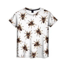 Женская футболка 3D с принтом В пауках в Кировске, 100% полиэфир ( синтетическое хлопкоподобное полотно) | прямой крой, круглый вырез горловины, длина до линии бедер | pattern | spider | джунгли | дикие | животные | жуки | звери | лапы | мерзкие | монстр | насекомые | паттерн | паук | пауки | паутина | паучок | птицеед | страшный | существа | тараканы | тарантул | тропики