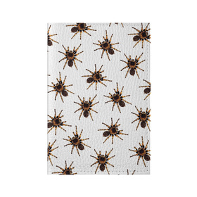 Обложка для паспорта матовая кожа с принтом В пауках в Кировске, натуральная матовая кожа | размер 19,3 х 13,7 см; прозрачные пластиковые крепления | Тематика изображения на принте: pattern | spider | джунгли | дикие | животные | жуки | звери | лапы | мерзкие | монстр | насекомые | паттерн | паук | пауки | паутина | паучок | птицеед | страшный | существа | тараканы | тарантул | тропики