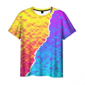 Мужская футболка 3D с принтом Цветные переливы в Кировске, 100% полиэфир | прямой крой, круглый вырез горловины, длина до линии бедер | абстрактный | блестящие | волны | геометрия | градиент | краски | летний | лето | море | небо | неоновые | облака | океан | перламутр | поп | радуга | радужный | разноцветные | река | ретро | русалка