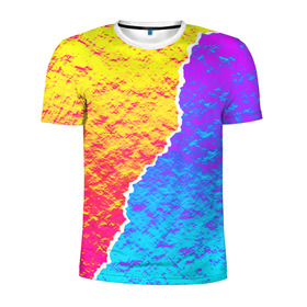 Мужская футболка 3D спортивная с принтом Цветные переливы в Кировске, 100% полиэстер с улучшенными характеристиками | приталенный силуэт, круглая горловина, широкие плечи, сужается к линии бедра | абстрактный | блестящие | волны | геометрия | градиент | краски | летний | лето | море | небо | неоновые | облака | океан | перламутр | поп | радуга | радужный | разноцветные | река | ретро | русалка