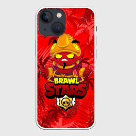 Чехол для iPhone 13 mini с принтом BRAWL STARS EVIL GENE | ДЖИН в Кировске,  |  | bibi | brawl stars | coach mike | crow | evil gene | gale | gene | leon | leon shark | max | mecha crow | mortis | mr.p | nani | phoenix | sally leon | sandy | spike | sprout | tara | virus 8 bit | werewolf | ворон | джин | оборотень