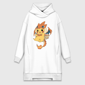 Платье-худи хлопок с принтом Покемон ПИКАЧУ в Кировске,  |  | pikachu | pokemon | желтый покемон | пика пика | пикачу | покемон | покемоны